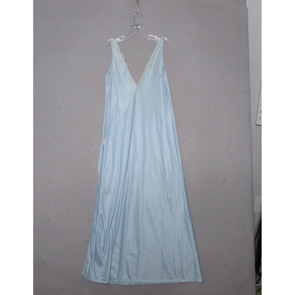 Vintage Diane Von Furstenberg RE 7 Nightgown DVF Lace Trim Maxi Fairy Elegant - Picture 2 of 12